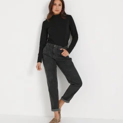 T-Shirt En Topje<Blancheporte Warm T-shirt met lange mouwen, opstaande kraag zwart