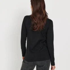 T-Shirt En Topje<Blancheporte Warm T-shirt met lange mouwen, opstaande kraag zwart