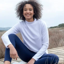 T-Shirt En Topje<Blancheporte Warm T-shirt met lange mouwen, opstaande kraag wit