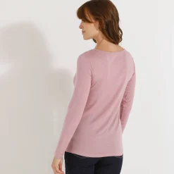Thermisch Ondergoed<Blancheporte Warm T-shirt met lange mouwen, in wolmengeling grijsroze