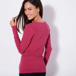 Thermisch Ondergoed<Blancheporte Warm T-shirt met lange mouwen en ronde hals kersenrood