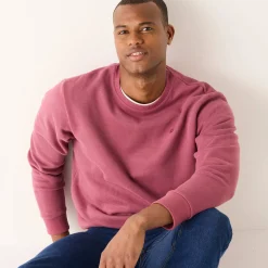Sweater|Trui En Vest<Blancheporte Warme sweater met ronde hals, borduursel op de borst, in ribtricot DONKERROZE