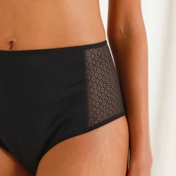Slip En Shorty<Athena Wasbaar broekje voor urineverlies in biokatoen(**) - zwaar urineverlies zwart