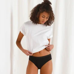 Slip En Shorty<Athena Wasbare menstruatieslip in biokatoen(**) - zware vloed zwart