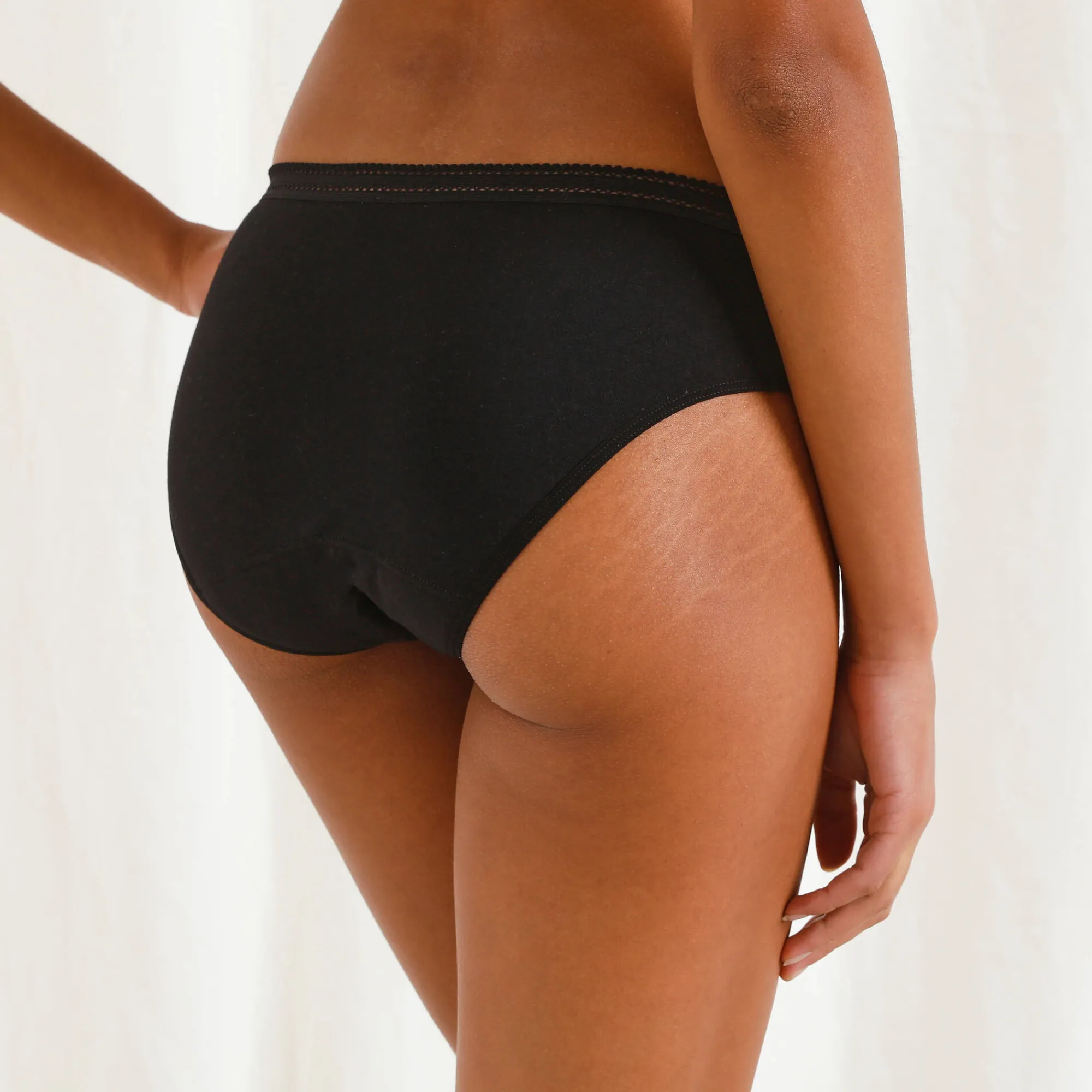 Slip En Shorty<Athena Wasbare menstruatieslip in biokatoen(**) - zware vloed zwart