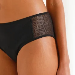 Slip En Shorty<Athena Wasbare slip voor urineverlies in biokatoen(**) - zwaar urineverlies zwart