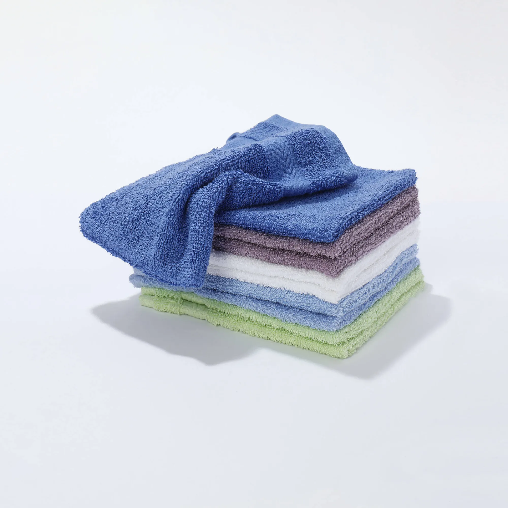 Washandje<Colombine Washandjes in geassorteerde kleuren - sets veelkleurig