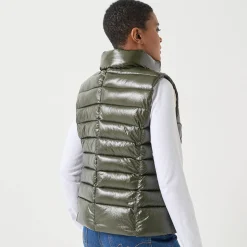 Parka En Donsjas<Blancheporte Waterafstotende metallic bodywarmer glanzend kaki