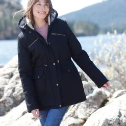 Parka En Donsjas<Blancheporte Waterafstotende parka met fleecevoering zwart