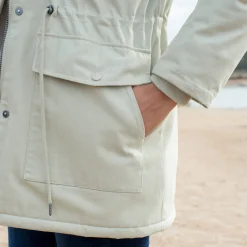 Parka En Donsjas<Blancheporte Waterafstotende parka met kap, voering van sherpafleece mastiek