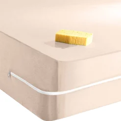 Matrasbeschermer<Blancheporte Waterafstotende, rekbare matrashoes zandkleur