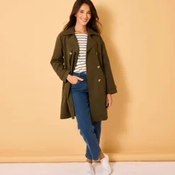 Jas En Mantel<Blancheporte Waterafstotende trenchcoat met verwijderbare ceintuur kaki