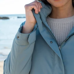Parka En Donsjas<Blancheporte Waterdichte parka met rits en kap grijsgroen