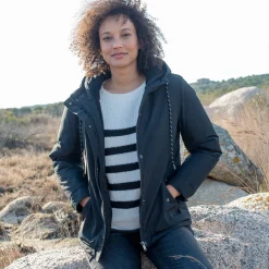 Parka En Donsjas<Blancheporte Waterdichte parka met rits en kap zwart