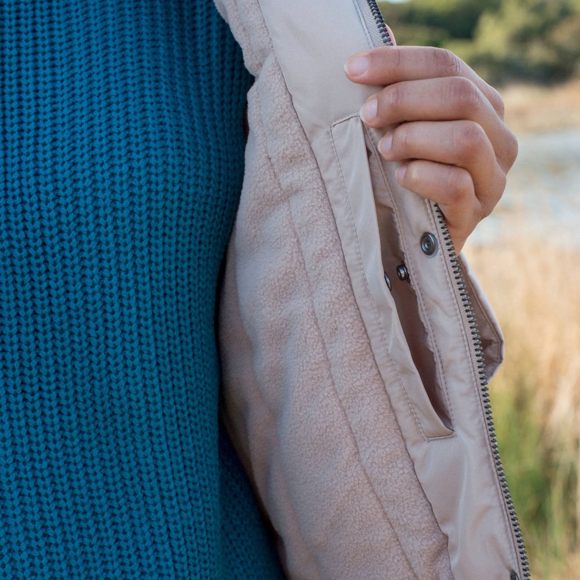 Parka En Donsjas<Blancheporte Waterdichte parka met rits en kap beige