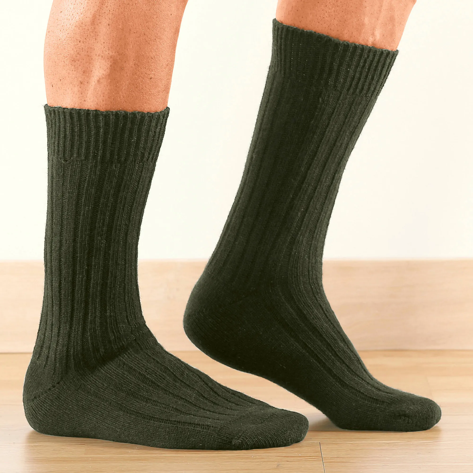 Ondergoed<Labonal Werk/veiligheids-kniekousen - set van 2 paar kaki