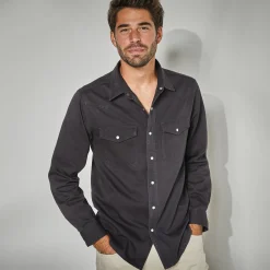 Feestoutfits Heren|T-Shirt, Hemd En Polo<Blancheporte Western' hemd in jeans antraciet