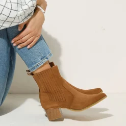 Bottines En Boots|Schoenen<Blancheporte Westernboots, leer honing