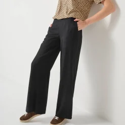 Broek<Blancheporte Wijde broek met materiaaleffect zwart