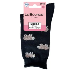 Panty’s, Kniekousen En Sokken<Le Bourget Wollen sokken met schaapmotieven zwart