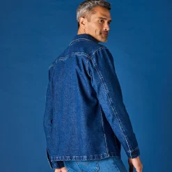 Mantel En Jas<Blancheporte Worker jasje met knoopsluiting en 3 zakken, jeans stone