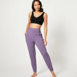 Broek<Blancheporte Yogabroek in tricot met comfortabel model mauve