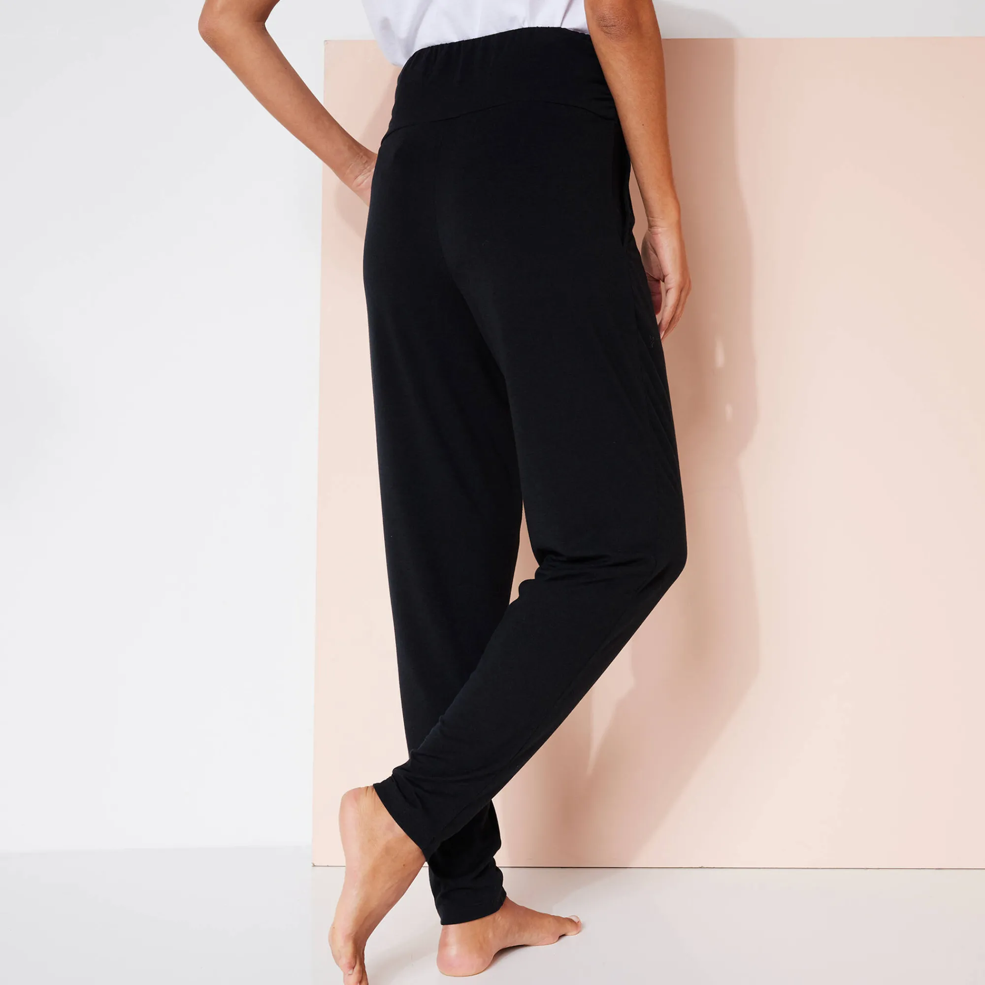 Broek<Blancheporte Yogabroek in tricot met comfortabel model zwart