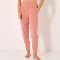 Broek<Blancheporte Yogabroek in tricot met comfortabel model perzik