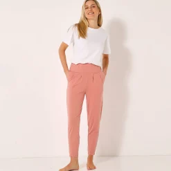 Broek<Blancheporte Yogabroek in tricot met comfortabel model perzik