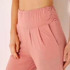 Broek<Blancheporte Yogabroek in tricot met comfortabel model perzik