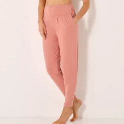 Broek<Blancheporte Yogabroek in tricot met comfortabel model perzik