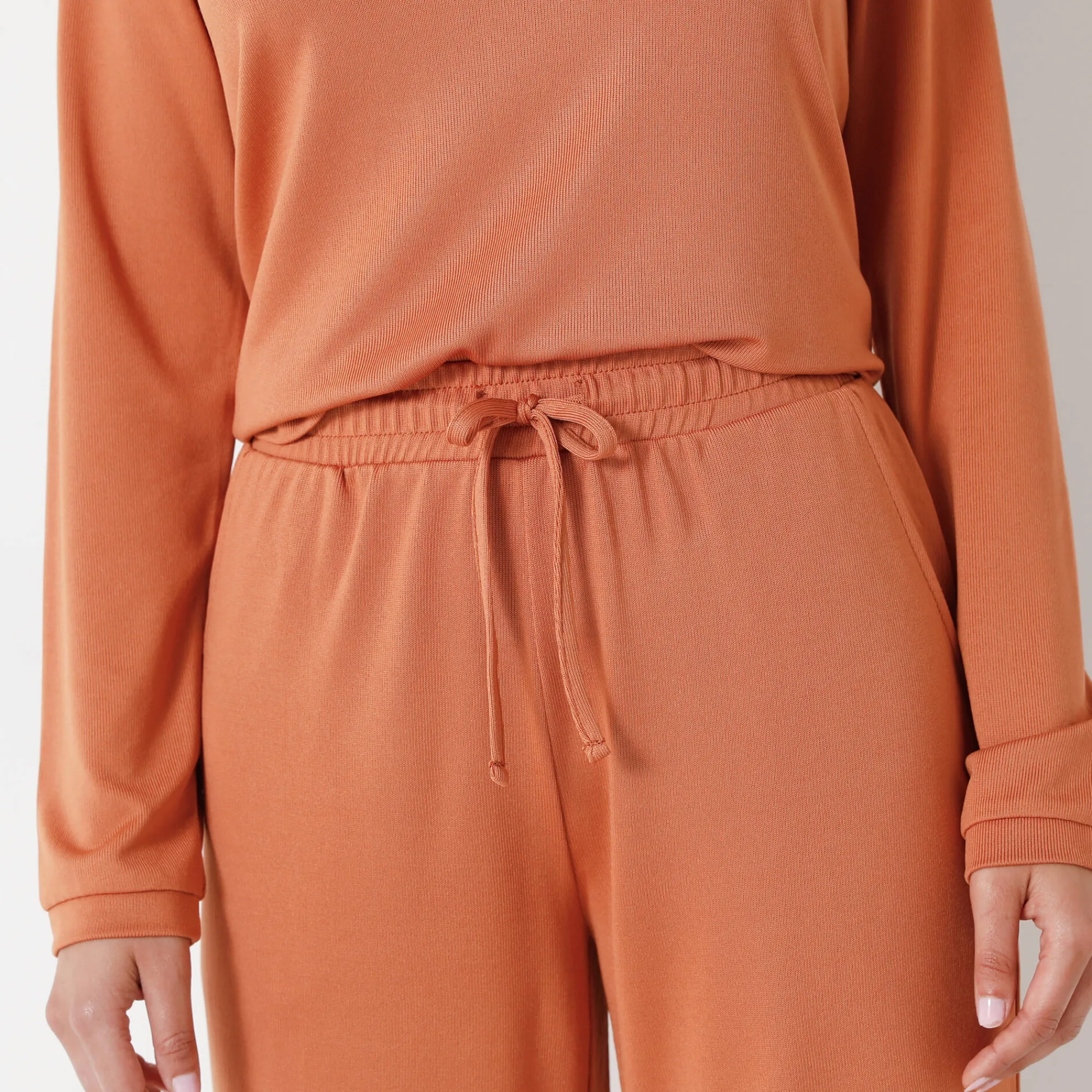 Pyjama<Blancheporte Zachte pyjama met polokraag karamel