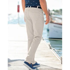 Broek<Blancheporte 5-zakkenbroek, elastisch opzij - binnenpijplengte 72 cm beige