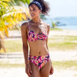 Badmode|Badmode<Blancheporte Zwemslip Baracoa - moduleerbare tailleband grijs / oranje