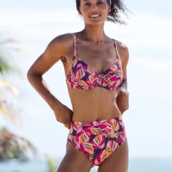 Badmode|Badmode<Blancheporte Zwemslip Baracoa - moduleerbare tailleband grijs / oranje