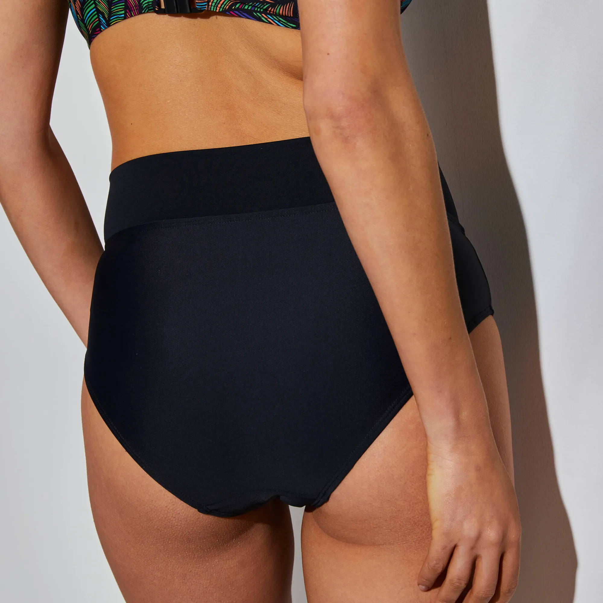 Badmode|Badmode<Blancheporte Zwemslip met hoge taille Solaro zwart